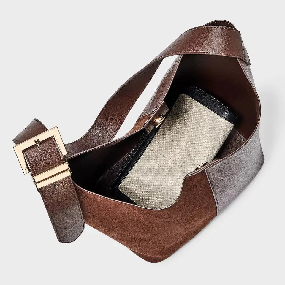 Shoulder Bucket Bag - A New Day Brown