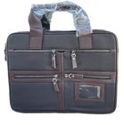 14" mens briefcase shoulder bag Messenger Bag Elegant exquisite hand sewing